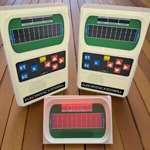 Lot of 2 Mattel Electronic Football Retro Handheld Games Tested Works LED Blip
